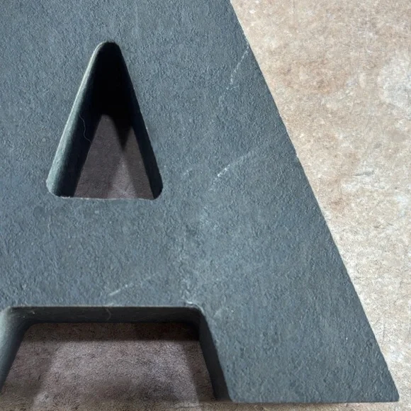 Decorative Letter 'A' Home Art Accent in Charcoal Gray - Picture 8 of 8